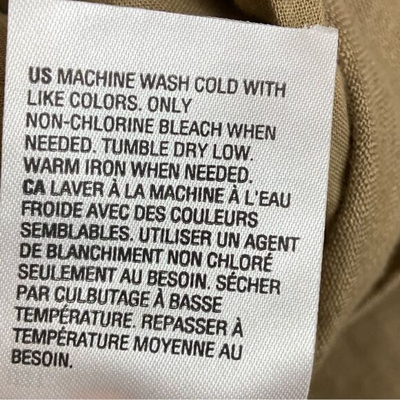 Linen Club Room Luxury Women’s Tan Adjustable Waist Pockets Contemporary Size L - Picture 5 of 11